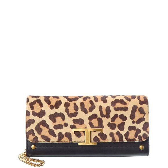 TOD's Handbags - Tod’S Haircalf & Leather Shoulder Bag, Brown